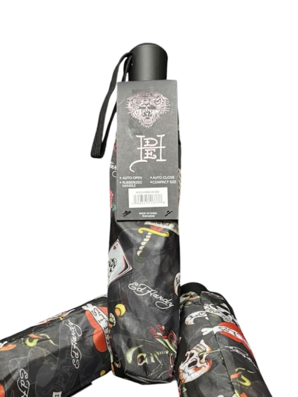 ED HARDY Love Kills Slowly Umbrella Compact Auto-Open - Picture 4 of 4
